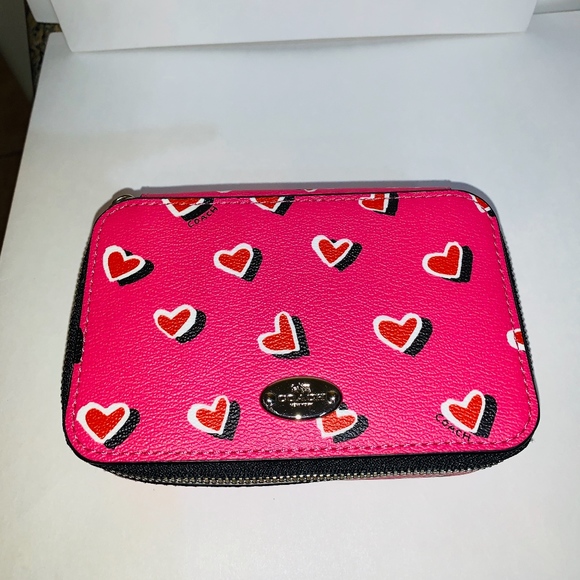 Coach Storage & Organization Nwt Coach Leather Heart Travel Jewelry Box Poshmark